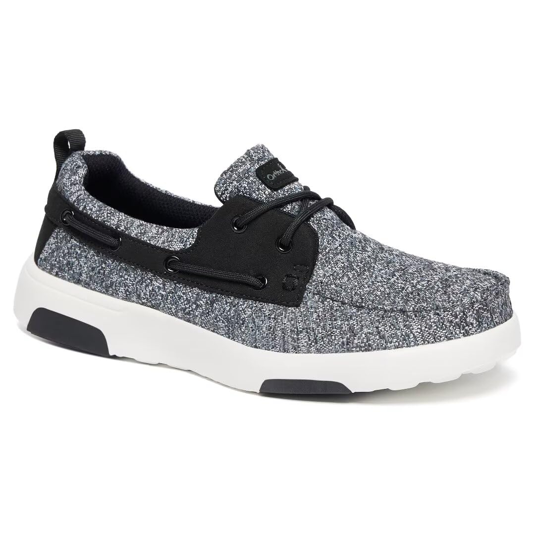 OrthoComfoot Women's Casual Walking Shoes for Plantar Fasciitis, Non-Slip Shoes with Rubber Sole - Dark Grey, Size 7