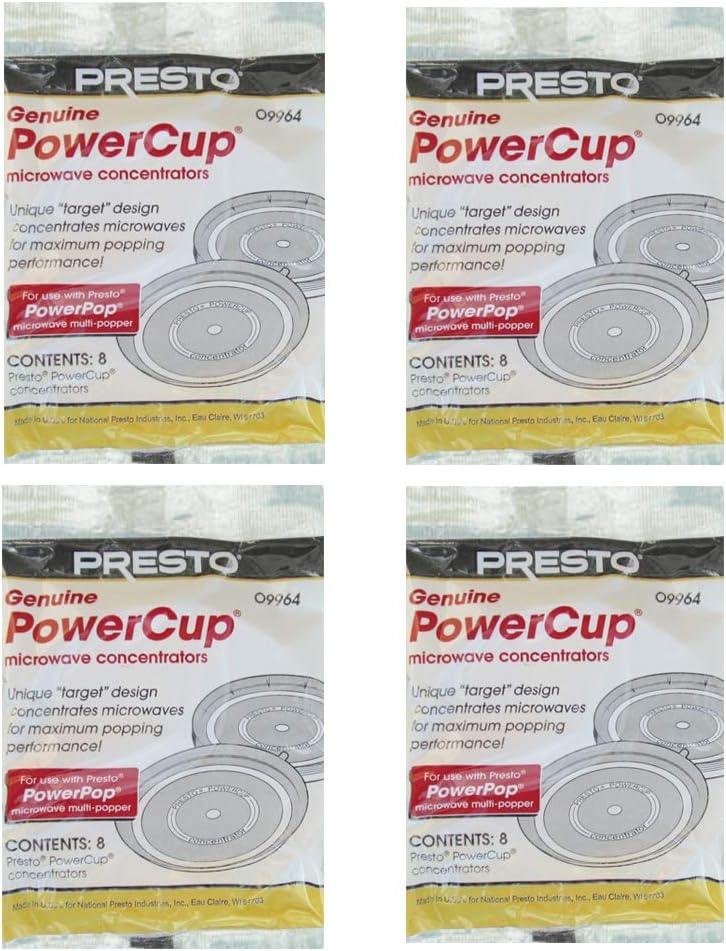 Presto 09964 Microwave Power Pop Powercup Popcorn Concentrator Cup - 32 Pack