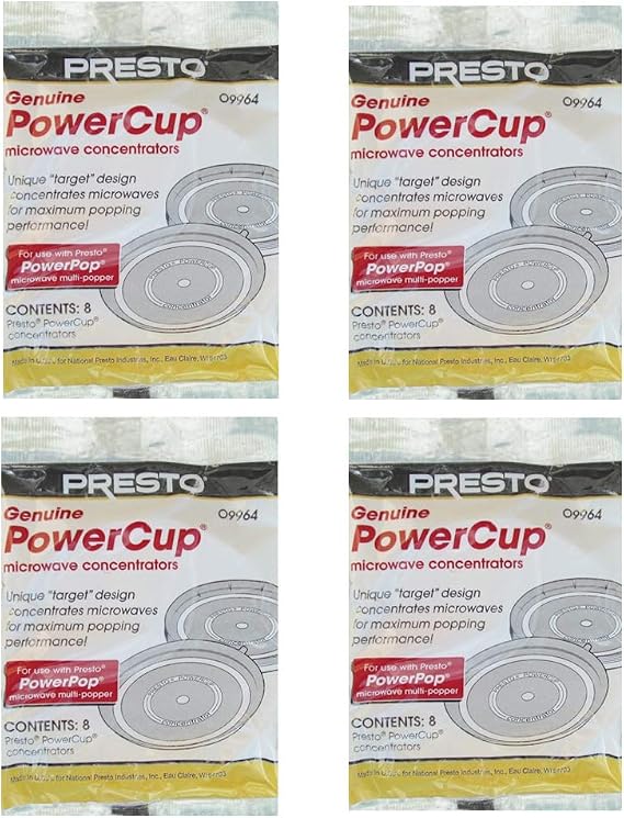 Presto 09964 Microwave Power Pop Powercup Popcorn Concentrator Cup - 32 Pack