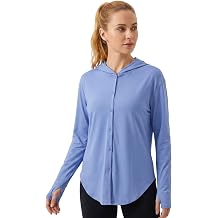 Women's UV Protection Shirts Lightweight Long Sleeve Hoodie UPF 50+ Sun Shirt for Hiking Yoga Outdoor