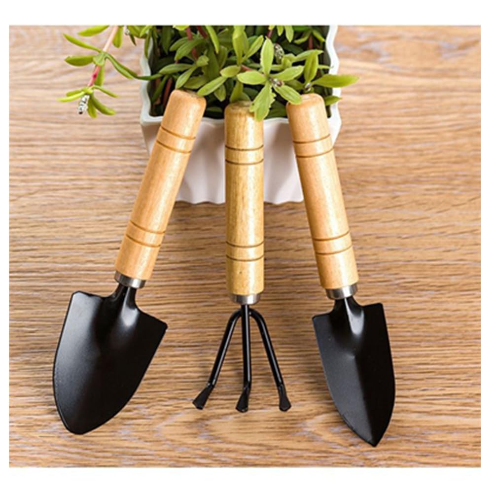 Set 3 Attrezzi Da Giardinaggio Mini - Pala E Rastrello Per Piante | Utensili Piccoli Per Semina E Coltivazione - Foto 9