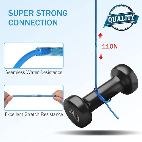 Miniatura 4 de Kuject 270 conectores a tope termorretráctiles, kit de conectores de cable impermeables aislados, conectores eléctricos de cobre estañado para