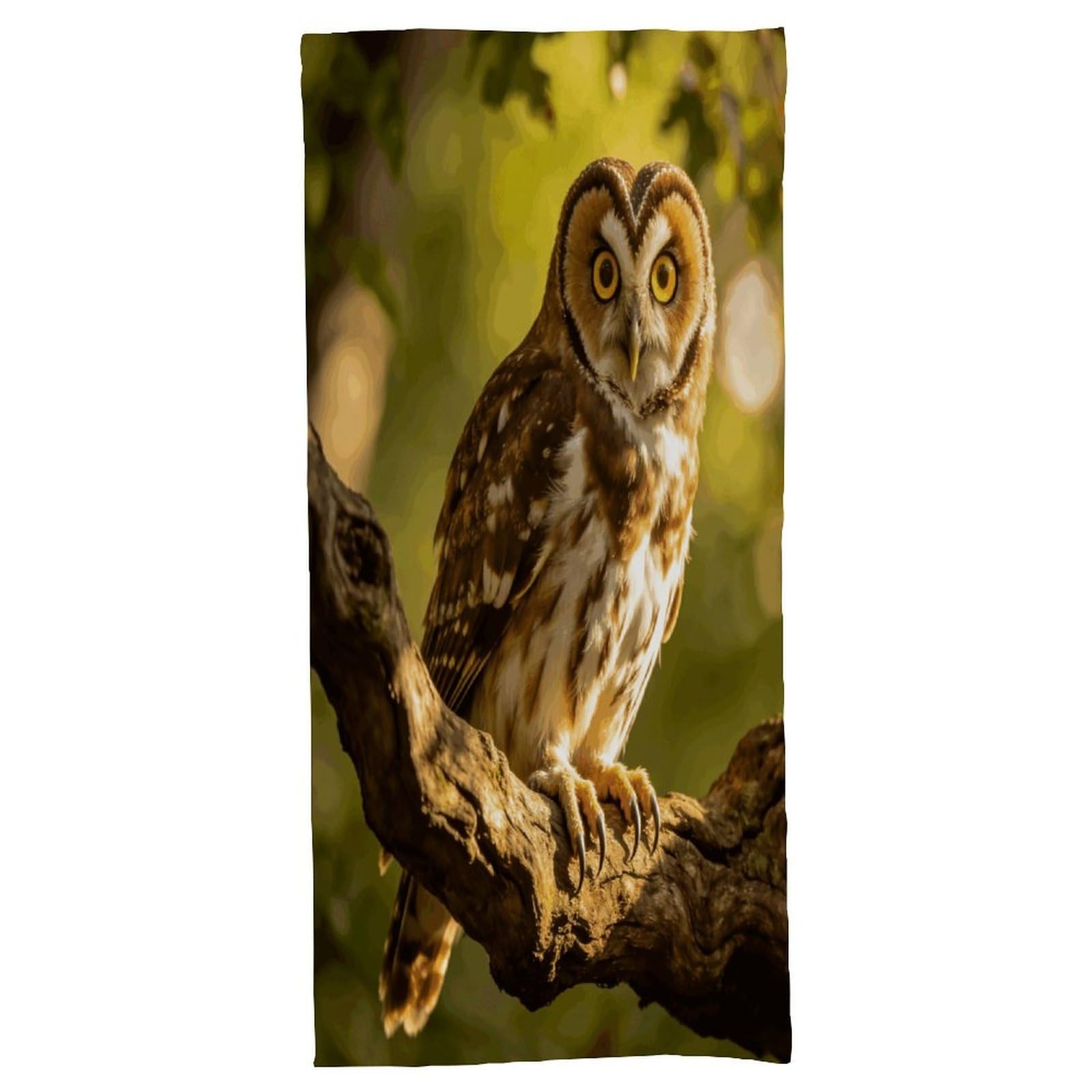 Fodpand Style Owl Bath Towel, Highly Absorbent & Quick Drying Beach Towel, Compact & Lightweight Pool Towel For Bathroom, Beach, Pool, Gym, Spa, And Hotel Use