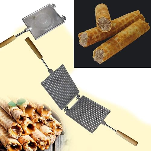 Molde Maker Sweet Waffles Hornear galletas rusas Forma rectangular Aleación de aluminio Utensilios para hornear + libro de colores con recetas rusas