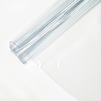 Clear Vinyl for Sewing, Clear PVC Vinyl Roll 11.8" x 48", 0.3mm Waterproof Transparent Fabric for Bags, Hair Bows, Cosmetic Pouches, DIY Crafts