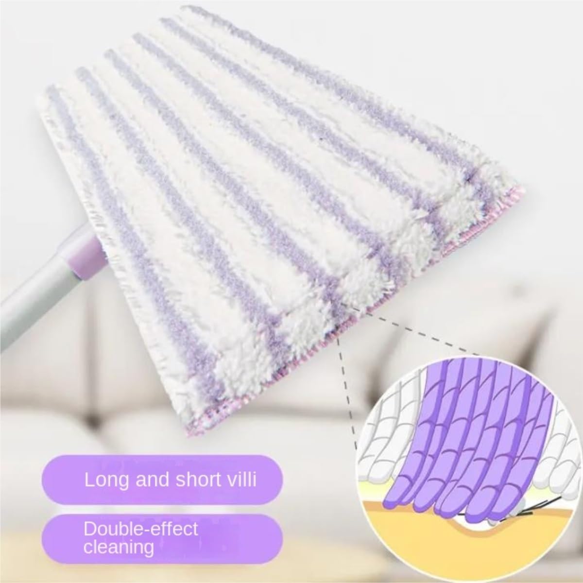 Fregona Mopa Fregona Plana con Abrazadera, Fregona Giratoria De Uso Doméstico, Doble Uso, For Uso Húmedo Y Seco, Fregona Horizontal con Succión Fregona para Limpieza