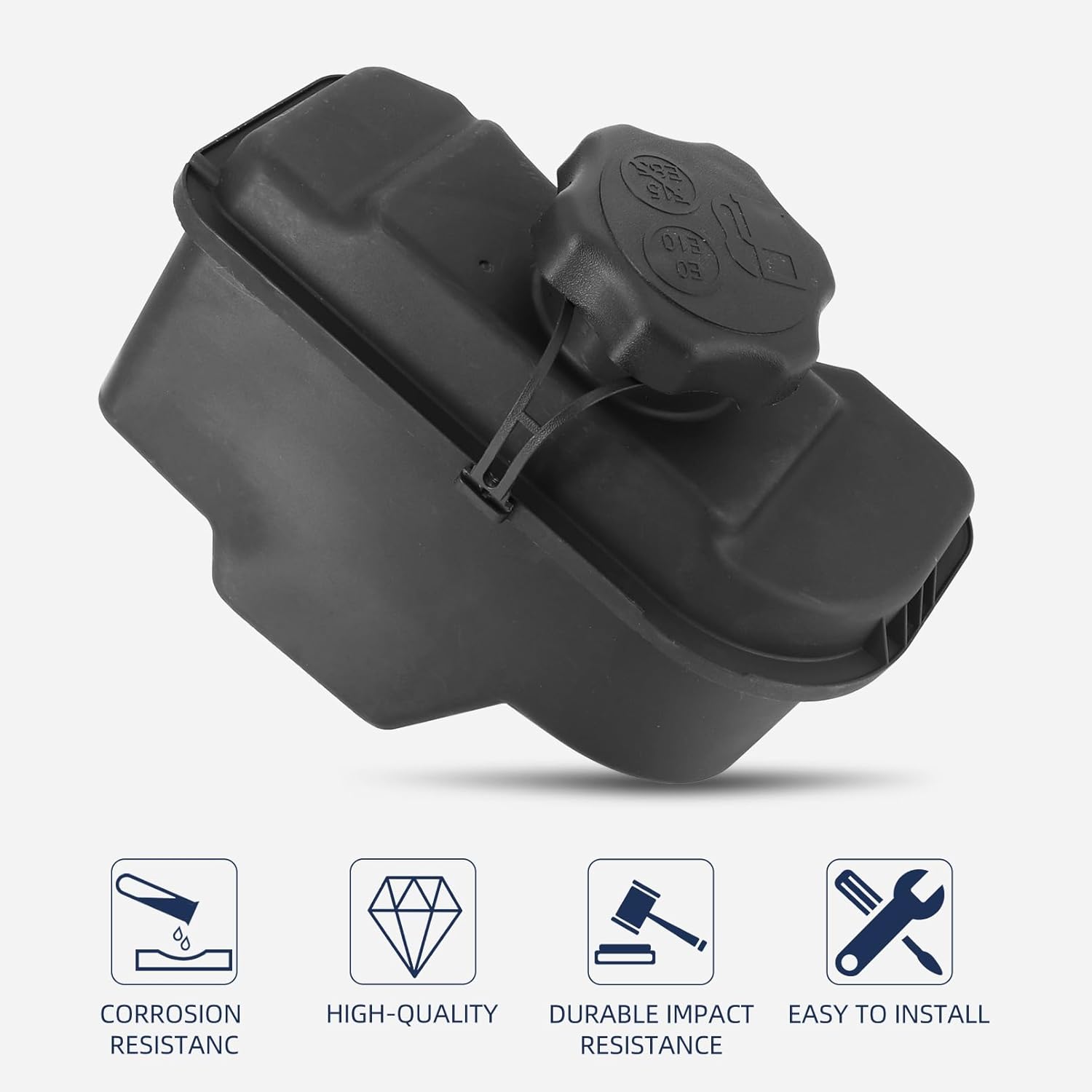 Fuel Gas Tank Kit with Lawnmower Gas Cap Compatible with B & S Replaces 594112, 84004115. W/ Fuel Cap & Fuel Line & Fuel Shut-Off Valve