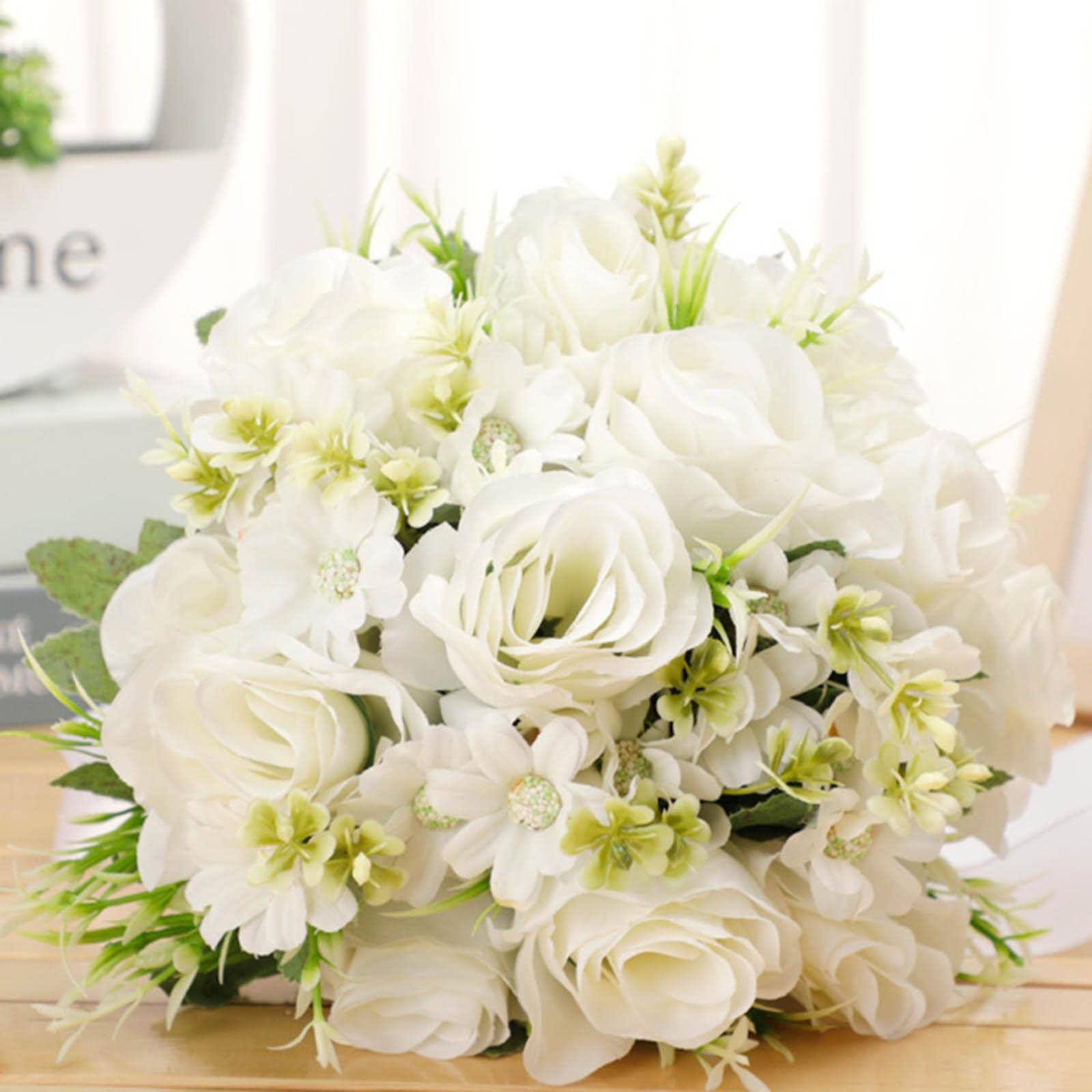de Novia Estilo Vintage Toss Bouquet Flores Artificiales para Centros de Mesa Suministros,