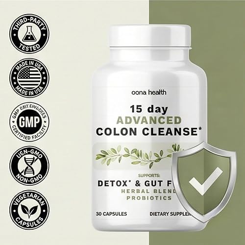 Miniatura 8 de Limpieza avanzada de colon de 15 días, probióticos y hierbas naturales, apoya la desintoxicación y la flora intestinal para mujeres y hombres, con