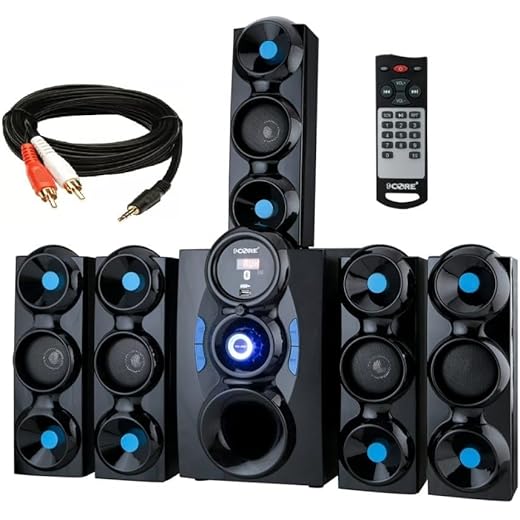 9 CORE Black Jumbo Home Theatre 51 Channel or Wall Mount Sa
