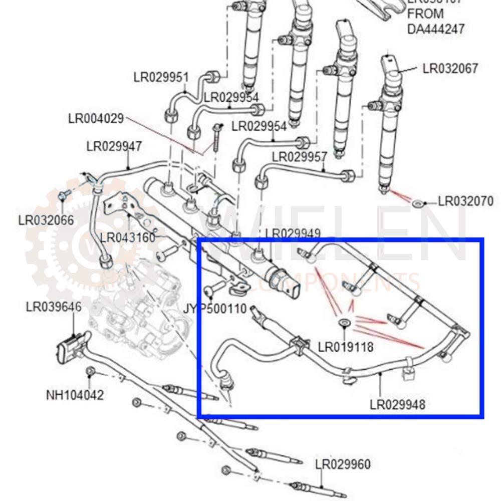 TUBO RITORNO COMPATIBILE CON LINEA CARBURANTE FORD TRANSIT V363 TRANSIT CUSTOM 2.2 1761932 BK3Q9K022AG