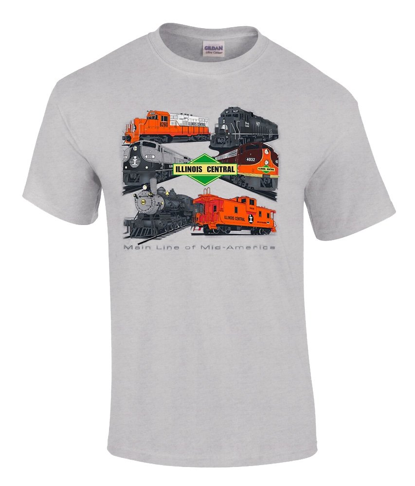 Daylight Sales Illinois Central Collage Authentic Railroad Railroad T-Shirt Tee Shirt [60]