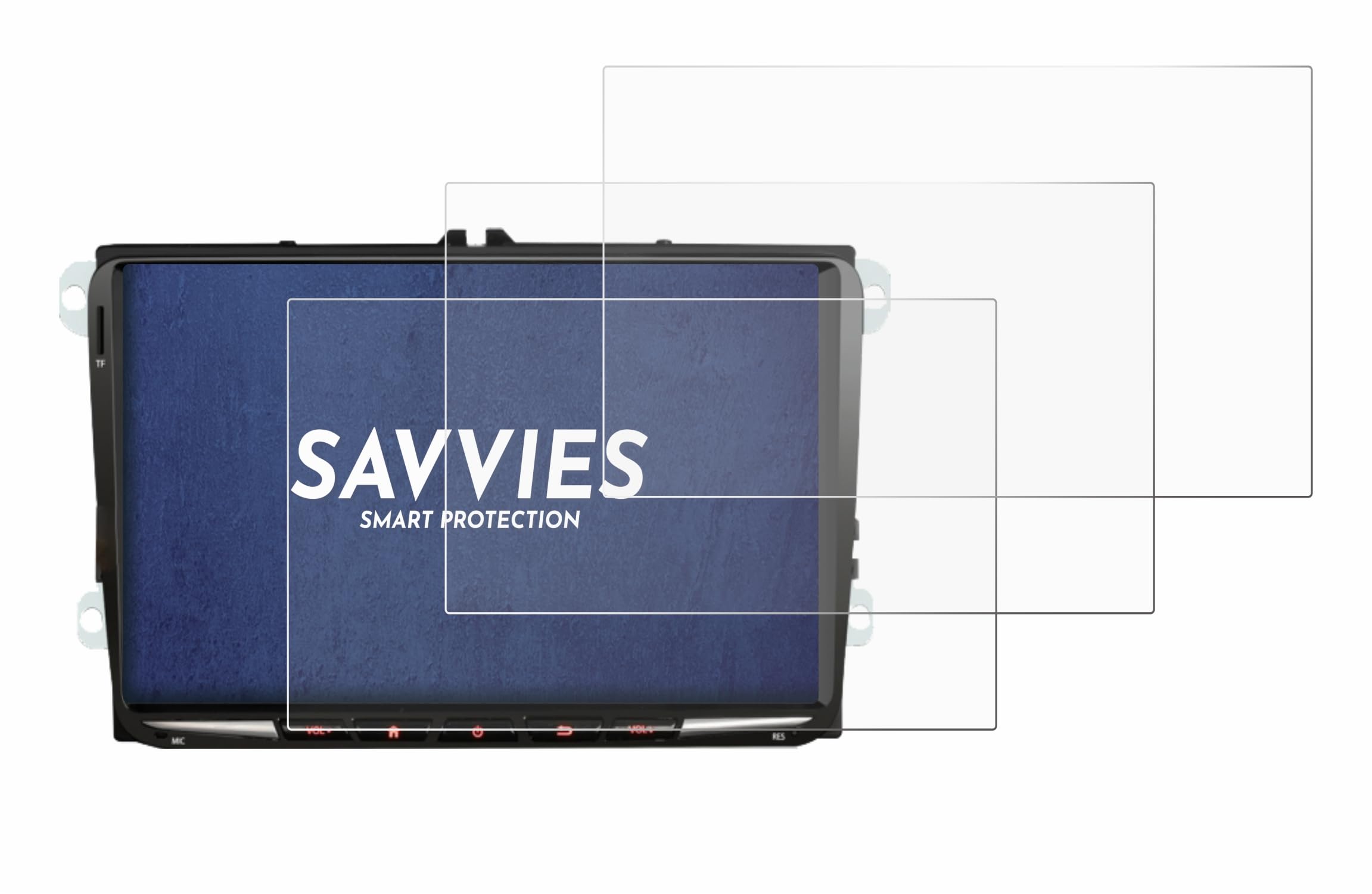 savvies 6 Pezzi Pellicola Protettiva per Erisin ES8998V 9" Protezione Schermo Trasparente
