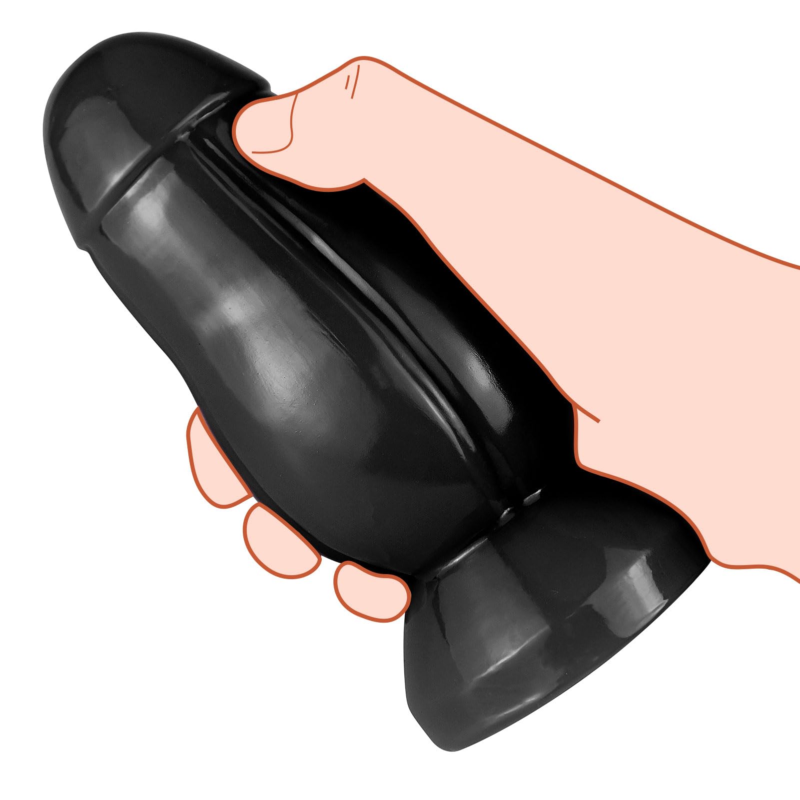 Roluck Anal Dildo Butt Plug Masturbazione Anale Stimolazione Della Prostata Plug Anale per Donne Uomini Giocattolo del Sesso Anale (Nero)