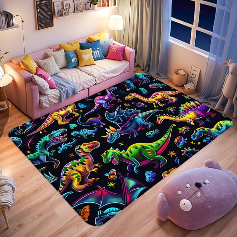 Tapete con Dinosaurios 90x60 cm para Dormitorio y Sala miniatura 1