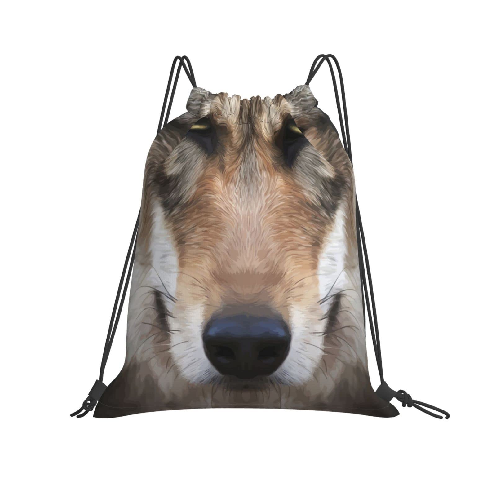 FJWSLCH Wolf-Rucksack Mit Kordelzug – Wasserdicht, Faltbar, Größen S/M, Für Sport & Reisen