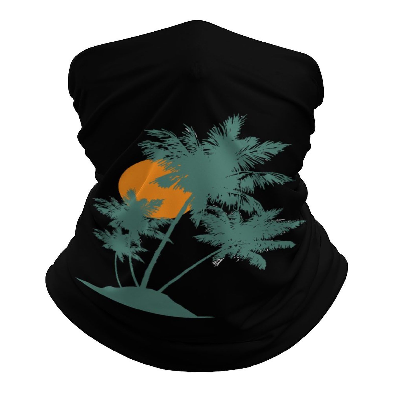 Palm Tree Unisex Face Cover Scarf Breathable Neck Gaiter Bandanas Face Mask Seamless Head Wrap Headband