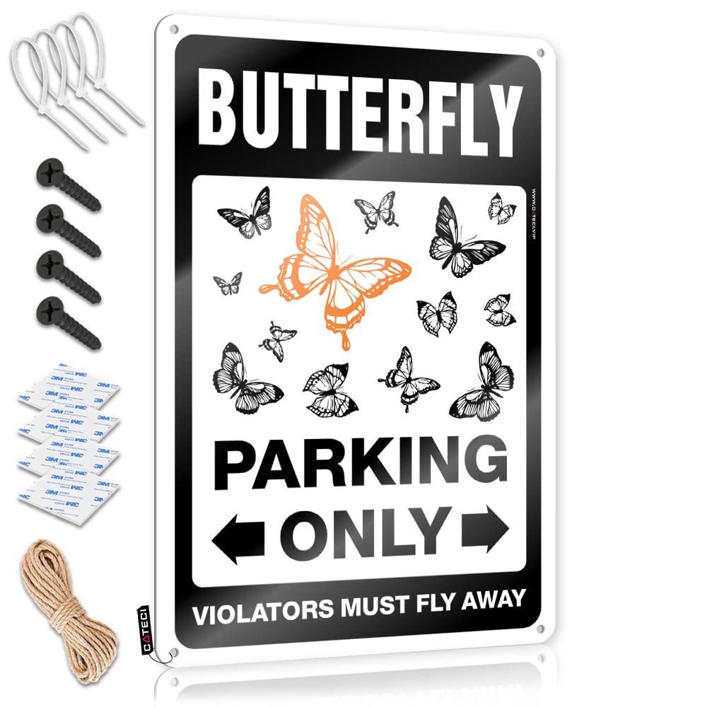 Playroom Decor Decor Nice | Butterfly Parking Only Americana Hallway Decoration(30X40CM)