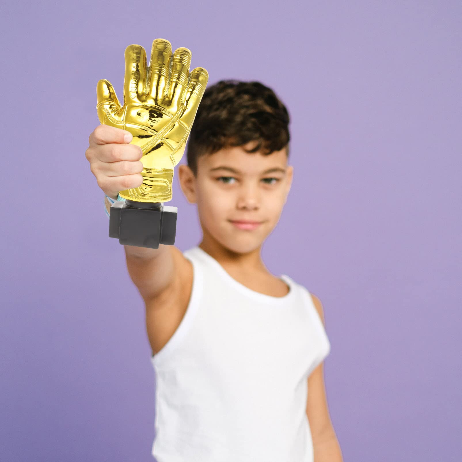 Veemoon Torwarthandschuh Trophäe Goldener Pokal Graduationsparteifavor Goldener Handschuh Trophy Goldene Trophäe Für Spiel Rugby-Spiele Vergeben Fußball-trophäen Sportball Erwachsener Kind