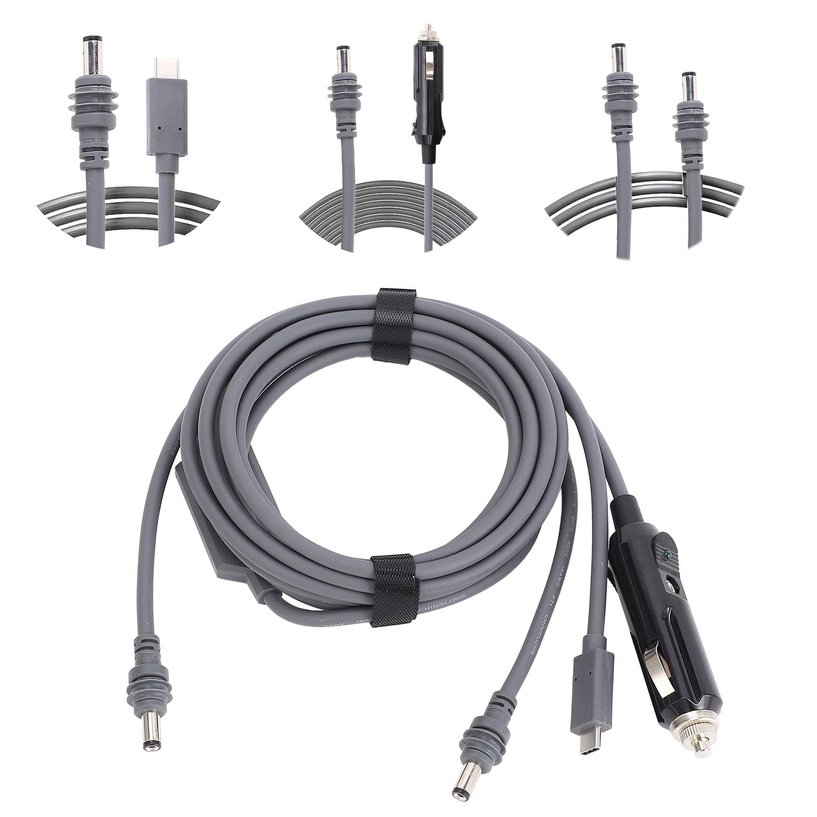 do Kabla Zasilającego Mini DC do Samochodowego Kabla Papierosowego USB Typu C 98,4 Stopy, Satelitarny Przewód ładujący z Wejścia DC Męskiego do Typu C do Min