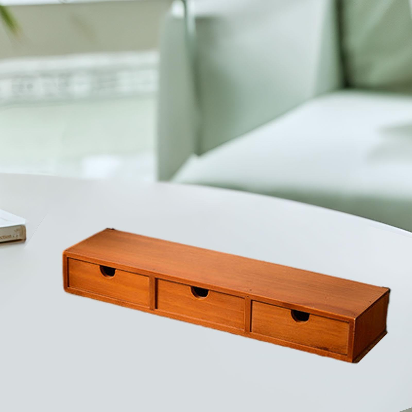 BNF® Desk Organizer with Drawer Coffee Pod Holder Organization Wooden Storage Box 49cmx12cmx7cm|Home & Garden |Household Supplies & Cleaning|Home Organization|Storage Boxes 1