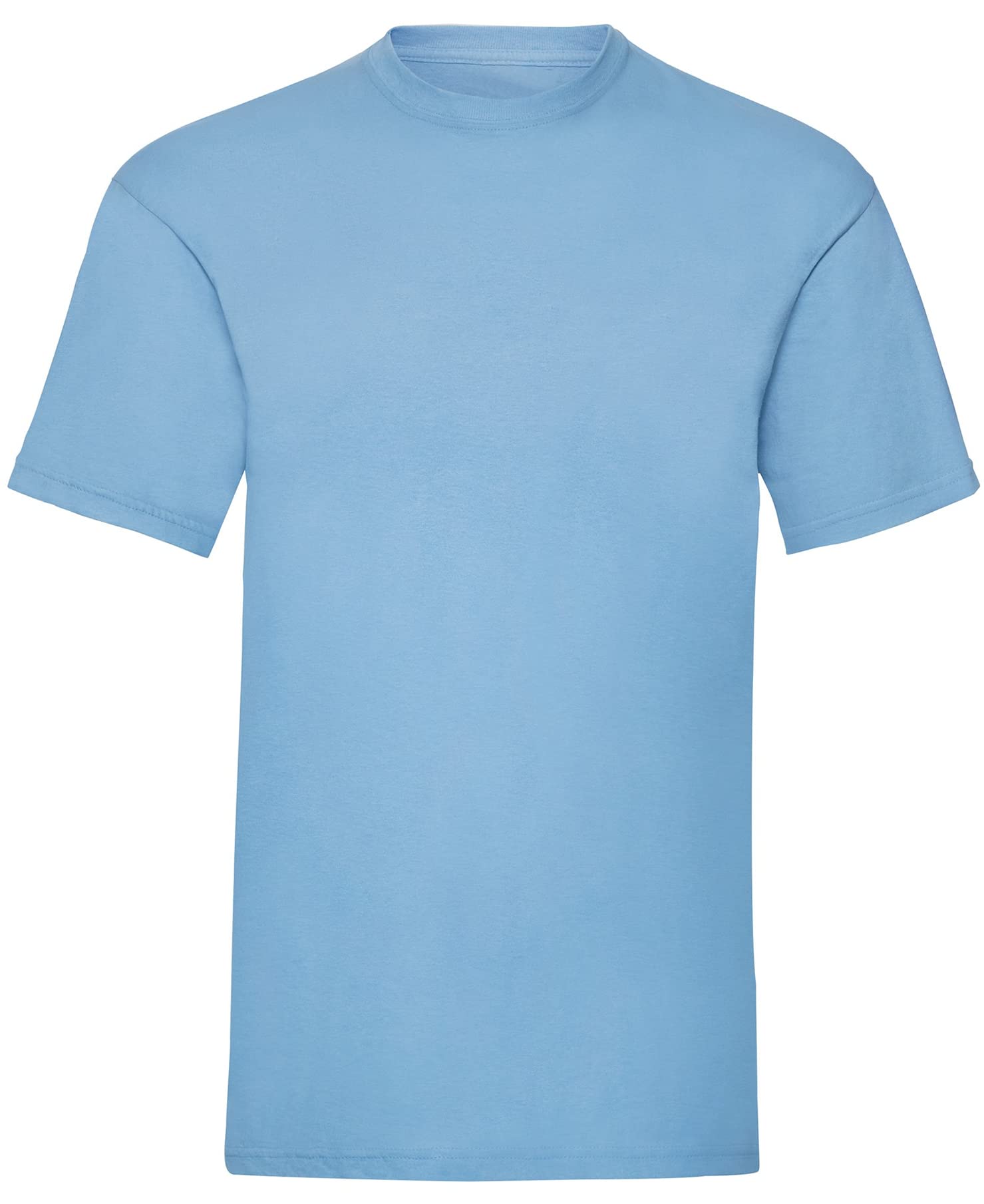 COOZO Men's Valueweight Short Sleeve Plain T-Shirt - Sky Blue - L