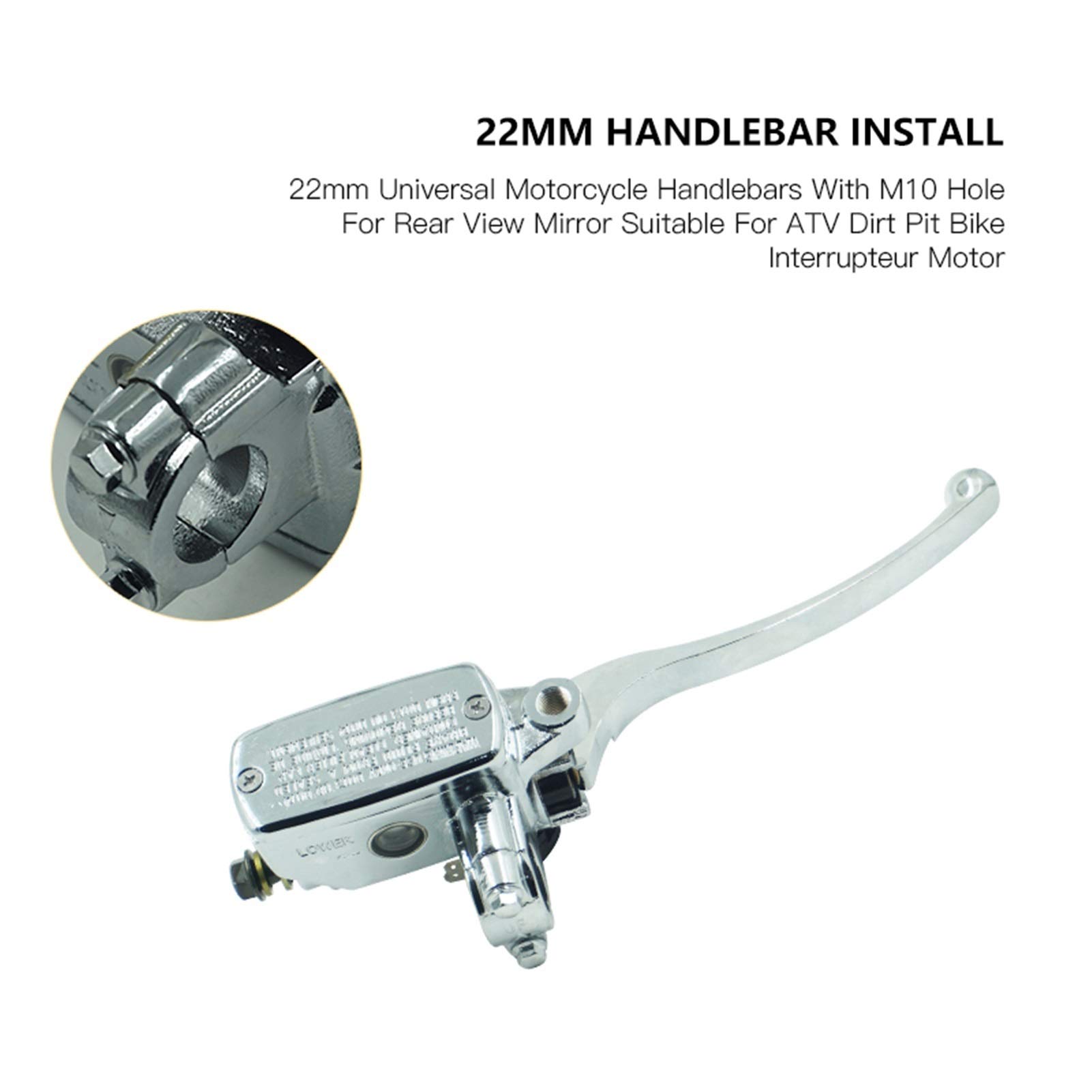 Leva Frizione E Freno Moto Reminnbor | In Lega Alluminio Per GY6 E CG125 | Diametro 22 Mm (Rosso) - Foto 3