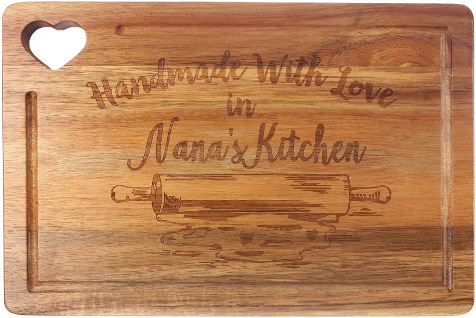 Exсluѕіvе Dіѕсоunt 🔥 HomeLove Inc. Handmade With Love in Nana’s Kitchen Cutting Board, Gifts for Mom, Grandma, Nana, Friend, Engraved Mother's Day Gift, Christmas Gift