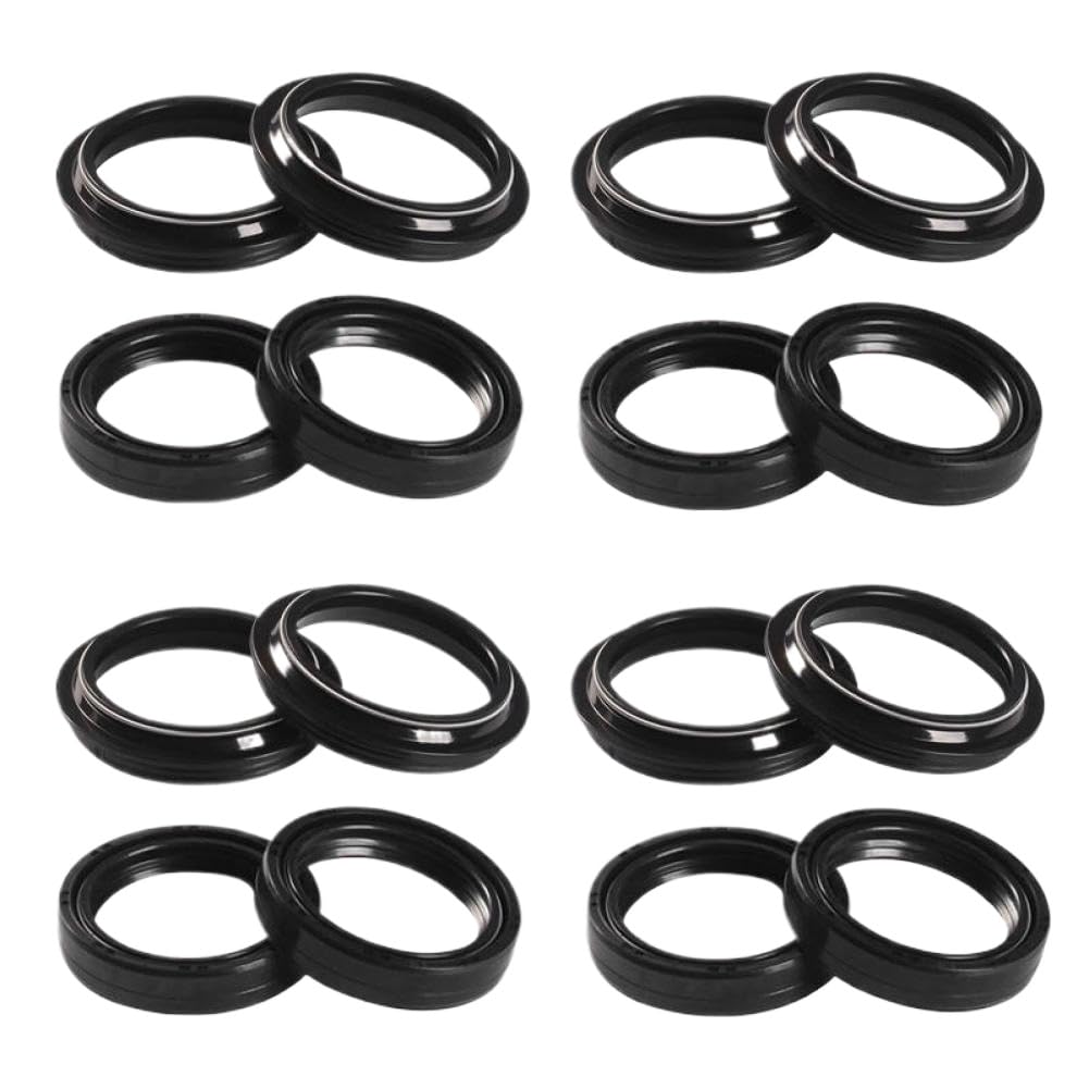 Retenedor de barra de sello de aceite del eje del amortiguador de horquilla de choque delantero compatible con XL1000 Varadero 1999-2009 XL 1000(8pc Seal 8pc Cover)