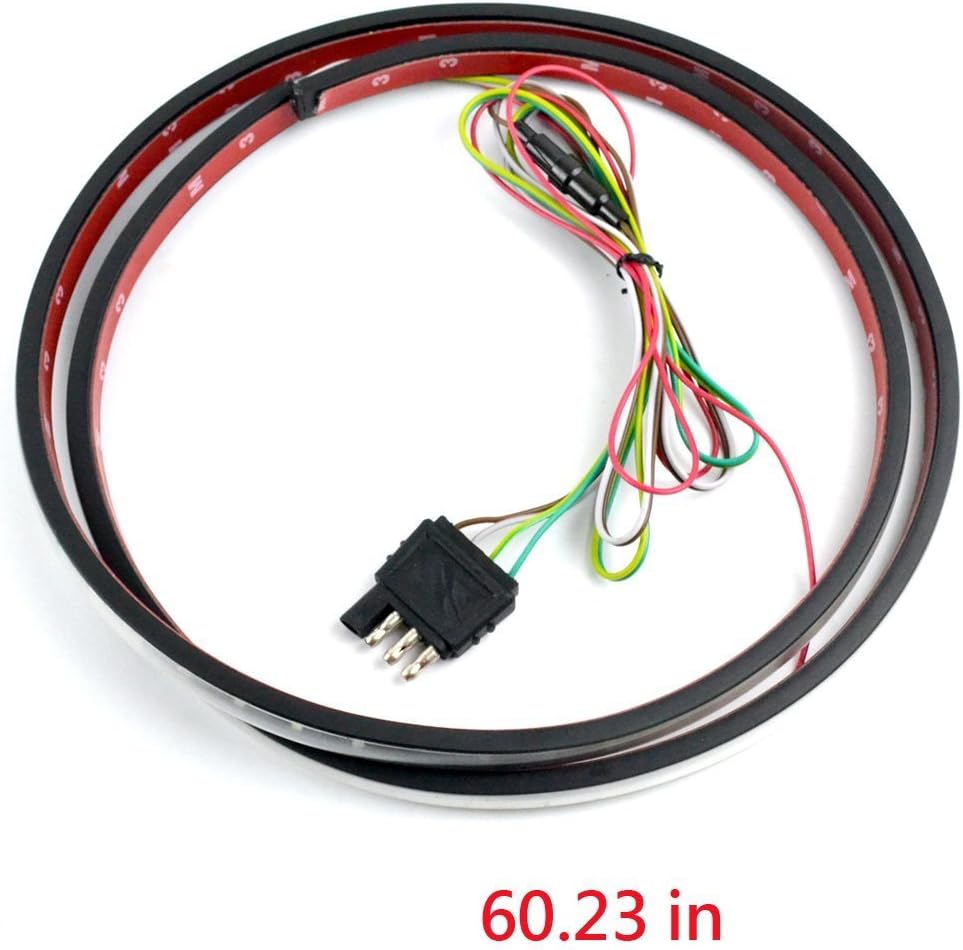 Waterproof 60" Red/white Tailgate LED Strip Light Bar Truck Reverse Brake Turn Signal Tail for Ford GMC Chevy Dodge Toyota Nissan Honda Truck SUV 4x4 Dodge Ram