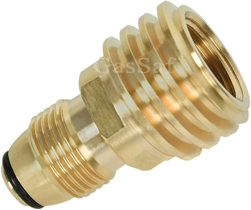 Miniatura 2 de GasSaf Adaptador universal de tanque de propano que convierte la válvula de servicio del tanque POL LP a QCC1Type1 - antiguo a nuevo