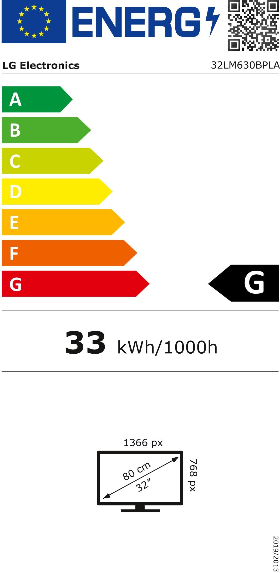 LG 32LM630BPLA telewizor 80 cm (32 cale), LED, Triple Tuner, Active HDR, Smart TV