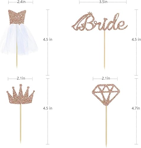 Miniatura 2 de Decoración para cupcakes con corona de diamante, 33 de oro rosa, para boda, boda, compromiso, despedida de soltera, despedida de soltera, fiesta,