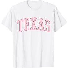 Preppy Varsity Pink Texas T-Shirt
