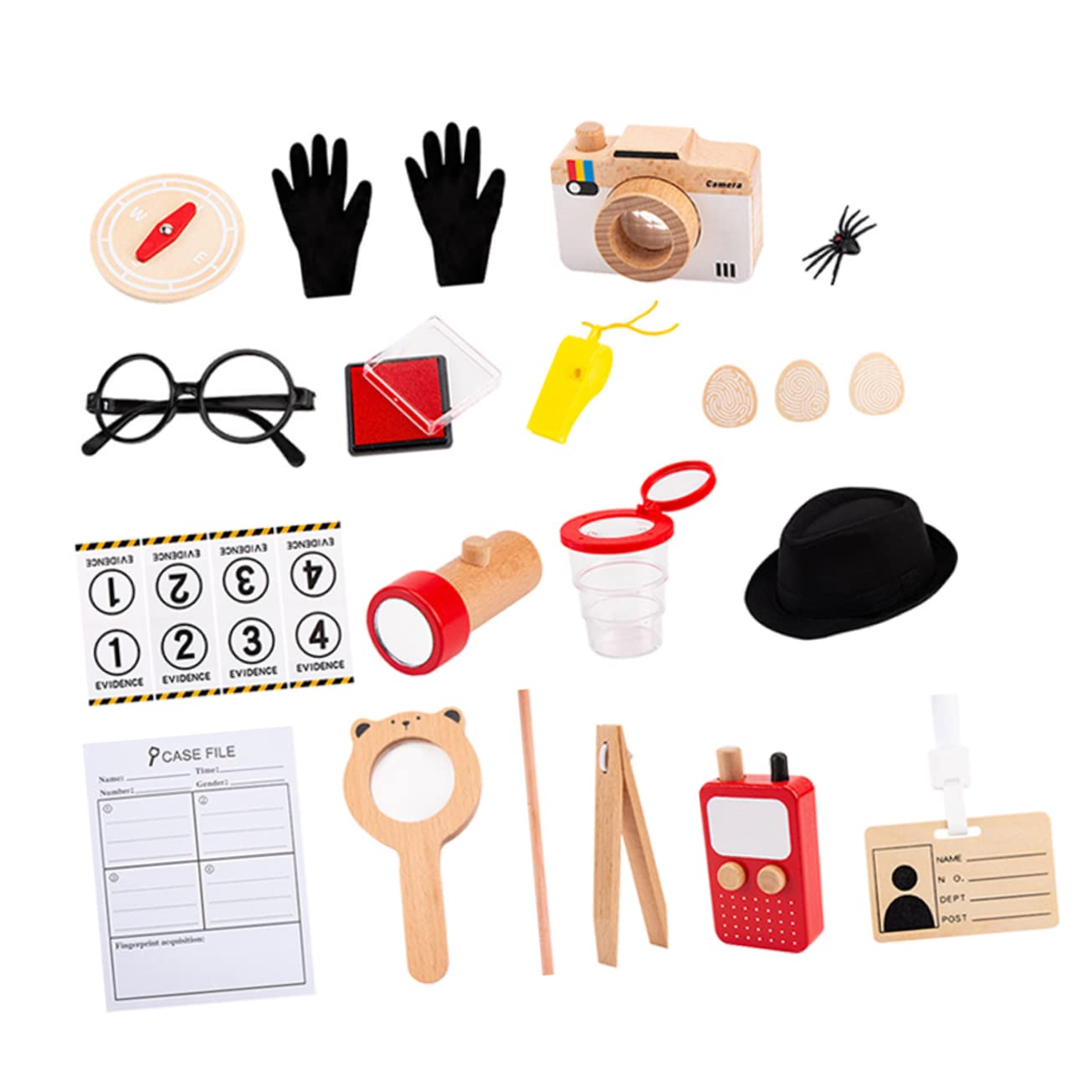 VICASKY 1 set di strumenti da detective per cosplay, per bambini e bambini, giocattolo di ruolo, per prestazioni
