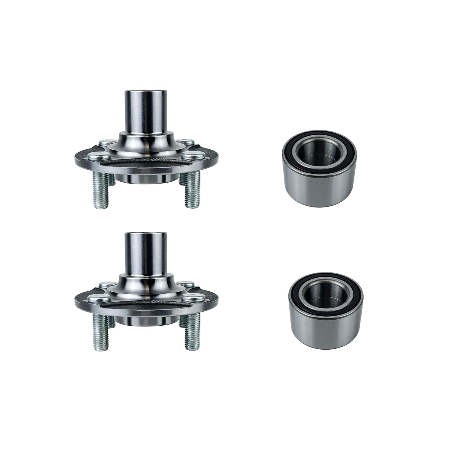 Front Left and Right Wheel Hub & Bearing Set Fit for Mitsubishi Mirage 2014-2023 Fit for G4 2017-2023, Replace 3880A056 3885A039