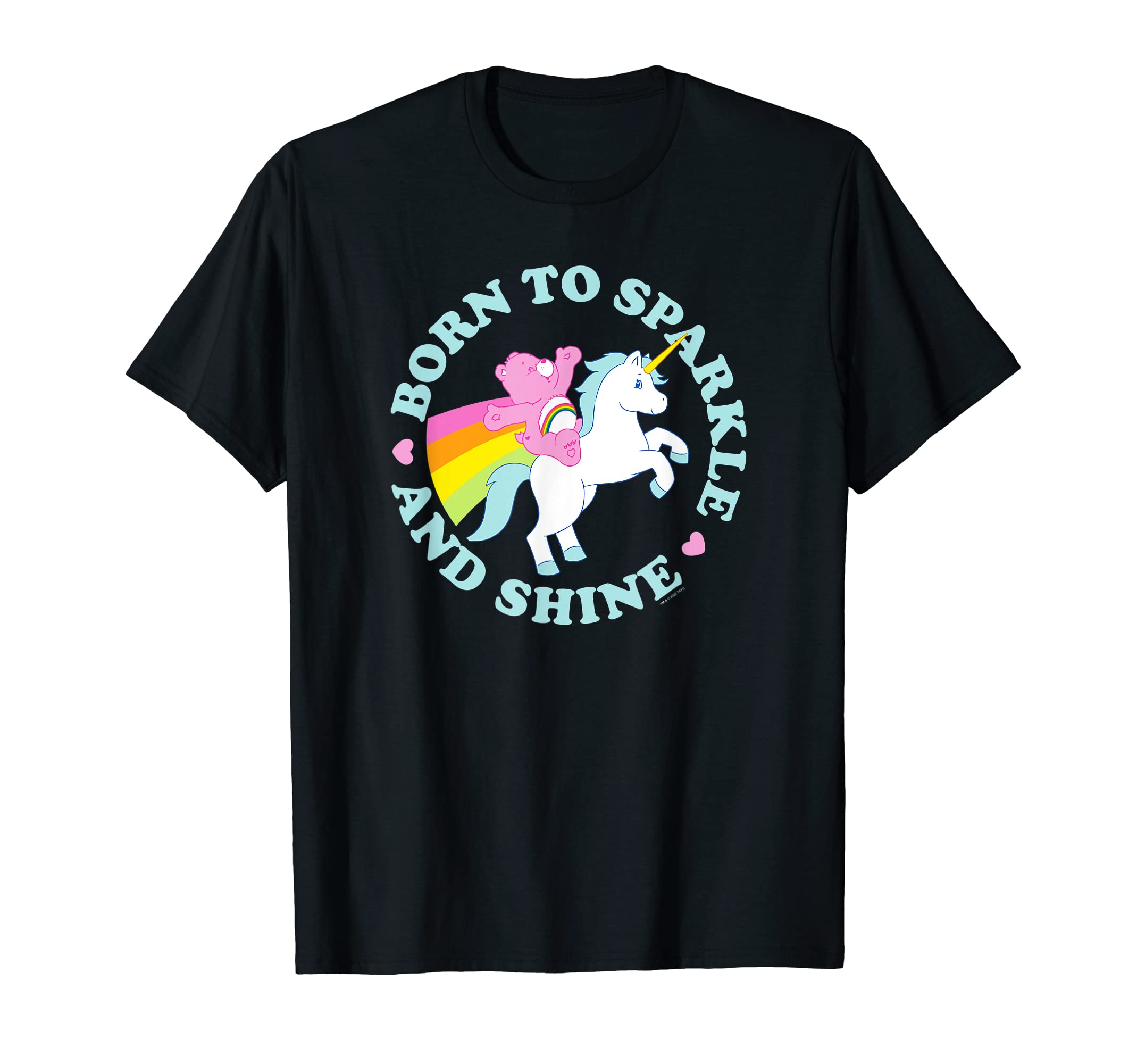 Care BearsCheer Bear Unicorn Born To Sparkle And Shine T-ShirtOEKO-TEX STANDARD 100