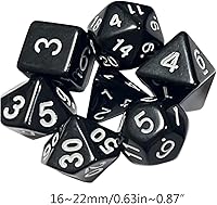 Vista 2 de Juego de 7 dados DND, juego de dados poliédricos para juegos de rol D&D, dados RPG para juegos de rol, juegos de mesa
