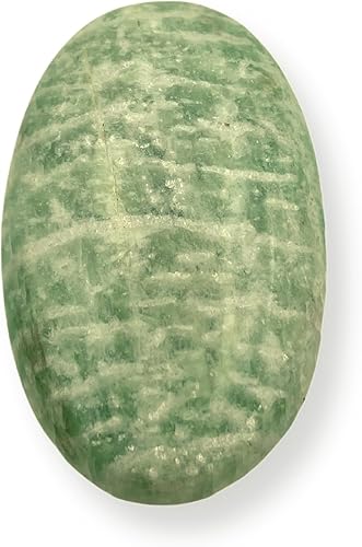 Wholesalegemshop - Piedra de palma tallada de Yaxaita/piedra de palma de bolsillo/curación de reiki y rejilla de cristal para el equilibrio