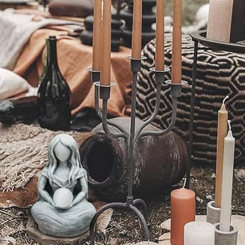 Miniatura 3 de CAMZIP Estatua de la diosa de la luna, estatua de la madre tierra, adorno de estatua de resina de la diosa luna, adecuado para el hogar, altar, sala