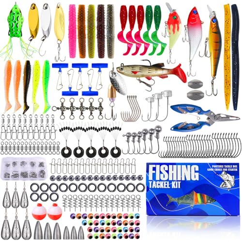 Set d'appâts Artificiels NEWFUN 332PCS Boite a Leurre Peche Carnassier Brochet Perche