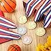 RoundFunny 18 Pcs Award Medals 1st 2nd 3rd Place Medals Metal Winner Trophy Awards Gold Silver Bronze Prizes for Sports Competitions Party, 2 Inches (Bright Color)