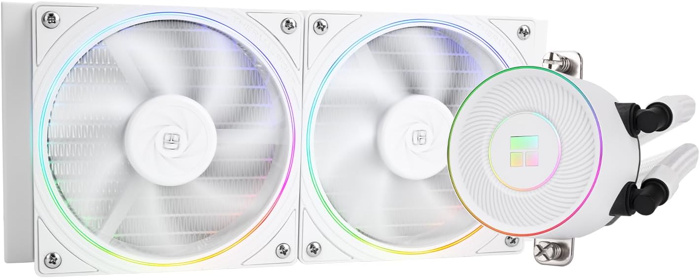 Thermalright Aqua Elite 240 V5 ARGB White AIO CPU Cooler, ARGB PWM Cooler Fans with 2000RPM, for Intel Lga1150/1151/1155/1156/1200/1700/1851, AMD: AM4/AM5, Case 240mm AIO Radiator