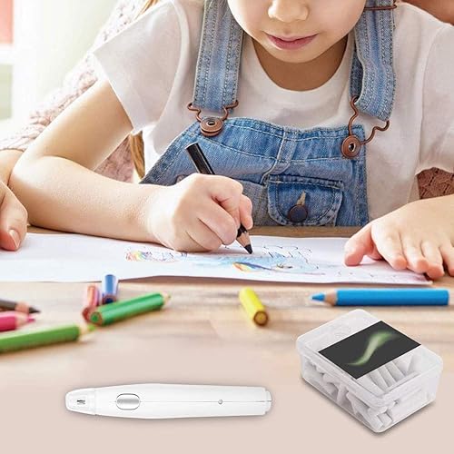 Miniatura 4 de Zerodis Borrador eléctrico recargable de carga USB, borrador de lápiz a batería con 16 recambios de repuesto, borrador eléctrico recargable para