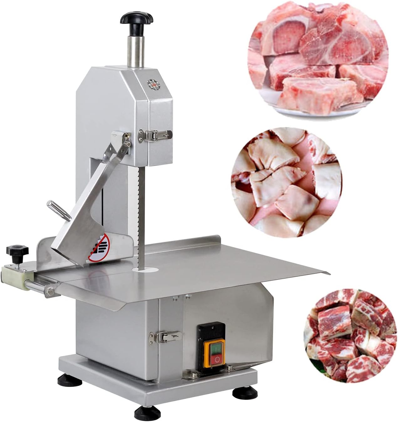 Mvckyi Commercial Electric Bone Cutter, Stainless Steel Blade Butchers