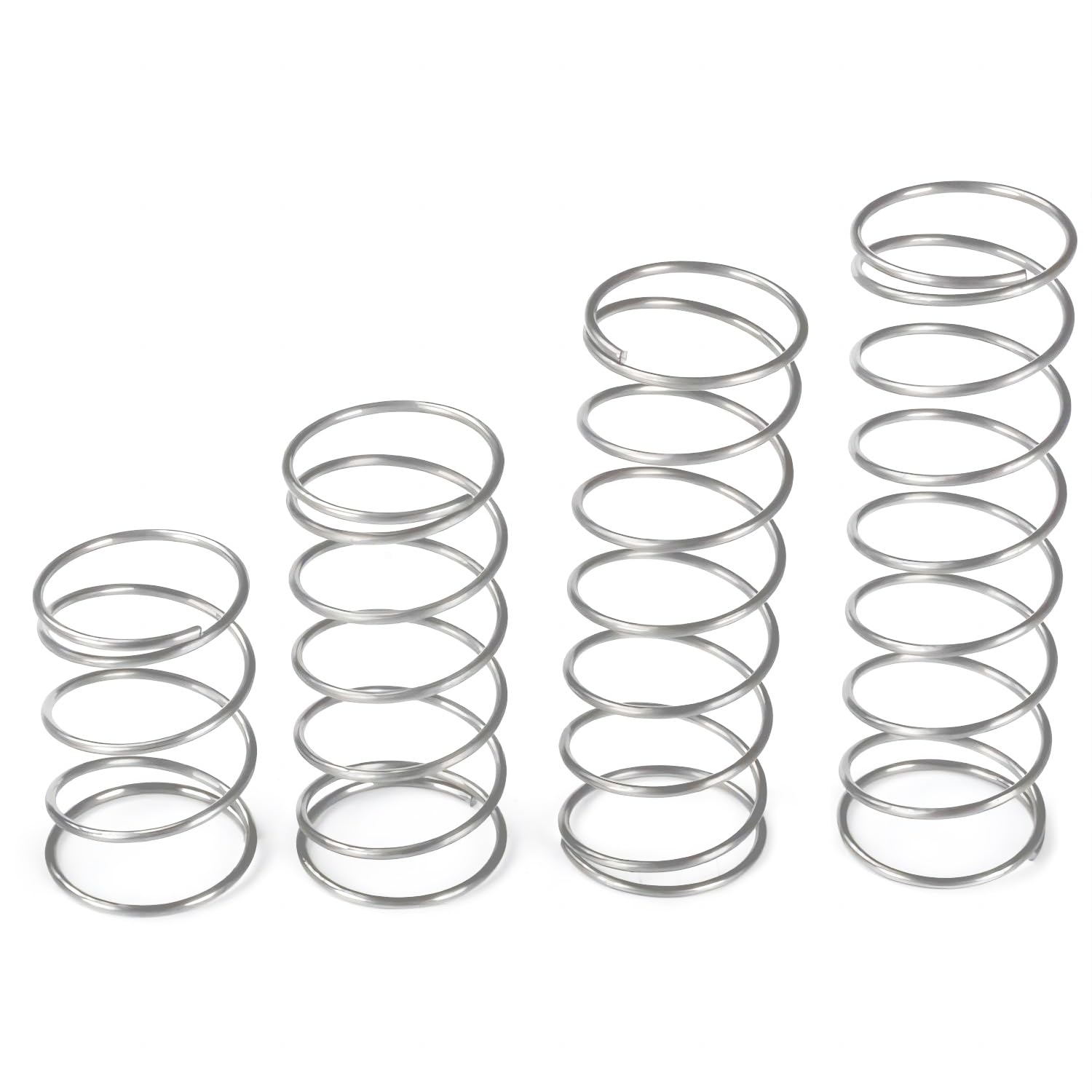 Qrity 10Pcs Small Compression Springs - Stainless Steel, 1mm Wire, 5mm OD, 20mm Free Length, For Machinery, Industrial, Home Use