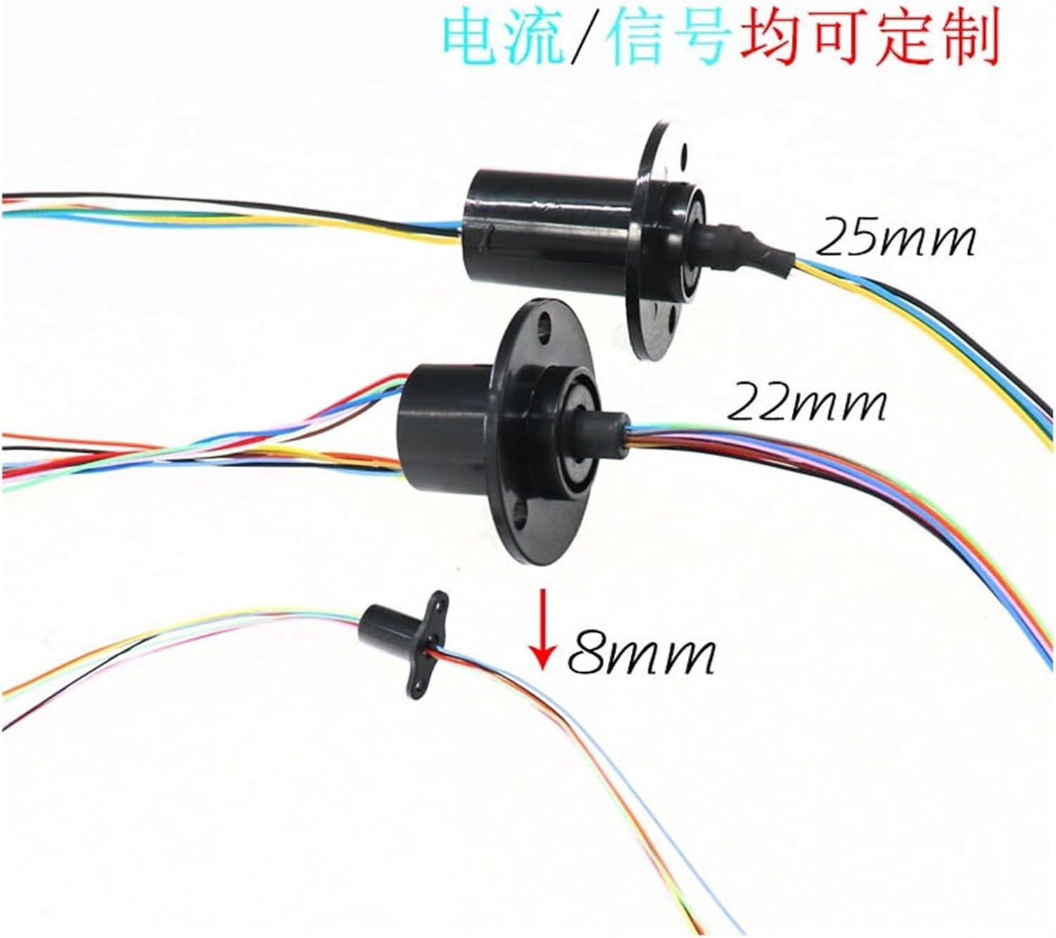 MeLphi 1 Pcs Cap Type Precision Conductive Slip Ring Collector Ring Supports 2-36 core 2A-10A Cap Type Conductive Ring Visible Fishing Rod Ring (Size : Outer Diameter 22mm -24 cores)