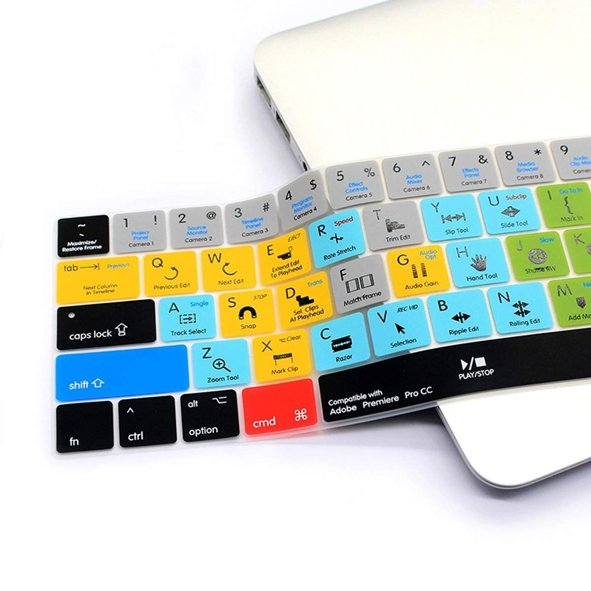 Aavjo Keyboard Cover Skin for Adobe Premiere Pro CC Shortcuts Hot Key Silicone - Compatible with MacBook Pro 16 inch 2019-20 Release Model A2141-image-29