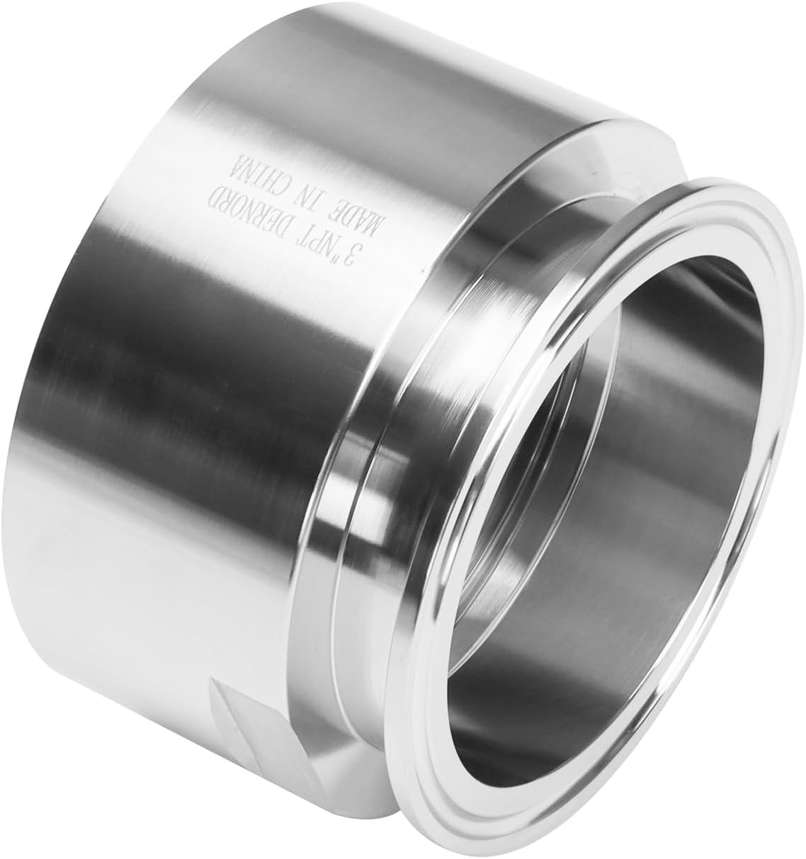 DERNORD 3'' Tri clamp Adapter to 3 inch FNPT Thread Ferrule Sanitary Pipe Fitting