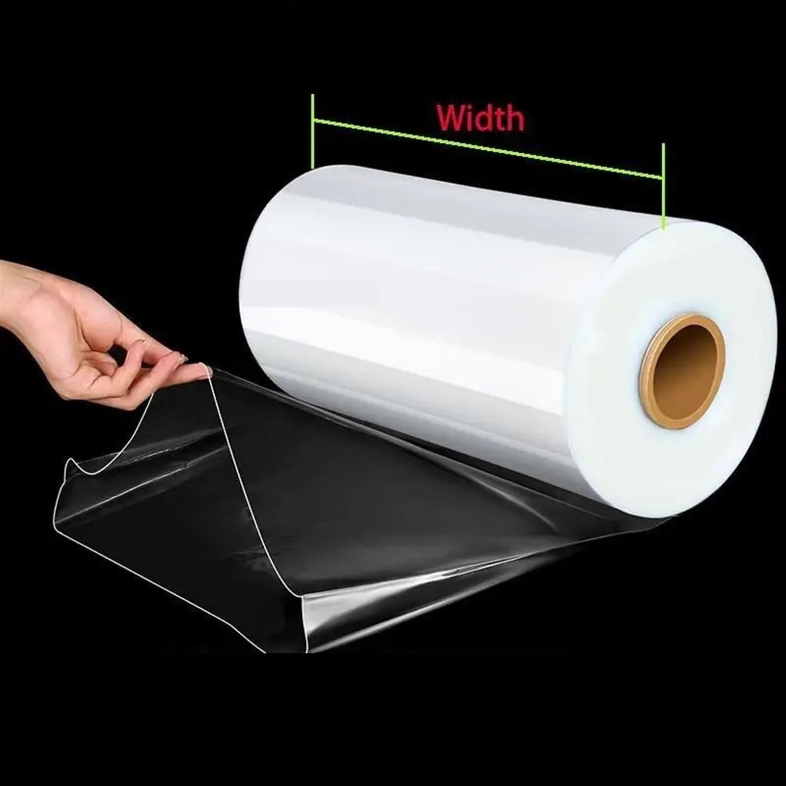 Film Thermorétractable De Forme Cylindrique Pof Film Rétractable En Polyoléfine 10M 30M 50M Pof Film D'emballage Rétractable Transparent Transparent Pof For Film De Boîte Mobile For L'emballage ( Colo